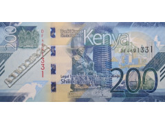 Банкнота Кения 200 (двести) шиллингов 2024 год. Pick W54.2. UNC