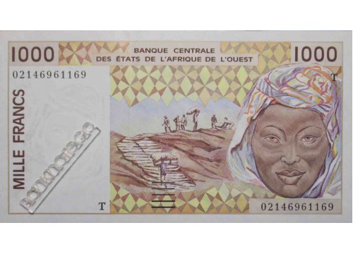 Банкнота Того 1000 (тысяча) франков 2002 год. Pick 811Tl. UNC