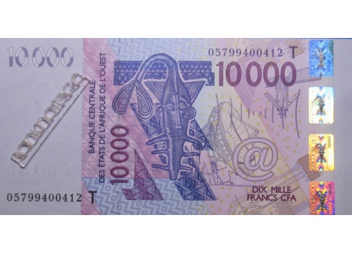 Банкнота Того 10000 (десять тысяч) франков 2005 год. Pick 818Tc. UNC