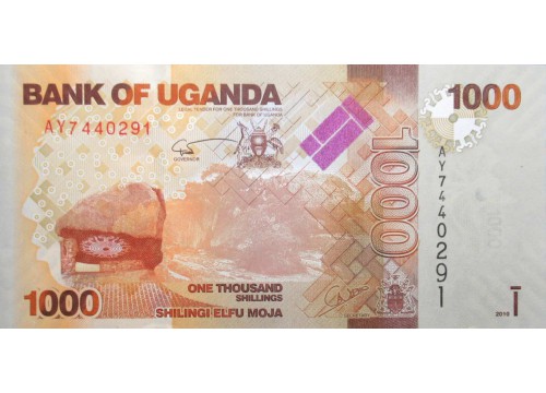 Банкнота Уганда 1000 (одна тысяча) шиллингов 2010 год. Pick 49a. UNC