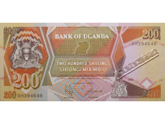 Банкнота Уганда 200 (двести) шиллингов 1994 год. Pick 32b2. UNC
