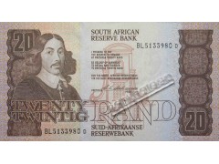 Банкнота ЮАР 20 (двадцать) рендов 1984-93 год. Pick 121e. UNC