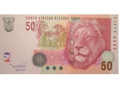Банкнота ЮАР 50 (пятьдесят) рендов 2005 год. Pick 130a. UNC