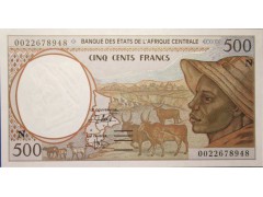 Банкнота Экваториальная Гвинея 500 (пятьсот) франков 2000 год. Pick 501Ng. UNC