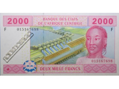 Банкнота Экваториальная Гвинея 2000 (две тысячи) франков 2002 год. Pick 508Fa. UNC
