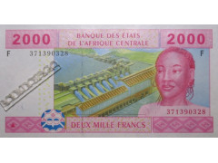Банкнота Экваториальная Гвинея 2000 (две тысячи) франков 2002 год. Pick 508Fc. UNC