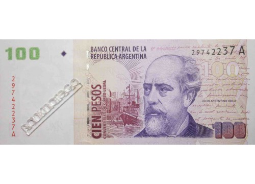 Банкнота Аргентина 100 (сто) песо 1999-02 год. Pick 351.1. UNC