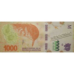 Банкнота Аргентина 1000 (тысяча) песо 2017 год. Pick 366.4. UNC