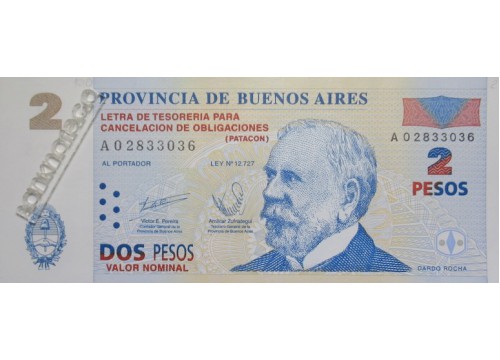 Банкнота Аргентина 2 (два) песо 2002 год. Pick S2311. UNC