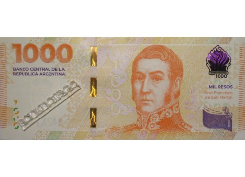 Банкнота Аргентина 1000 (тысяча) песо 2023 год. Pick W367. UNC