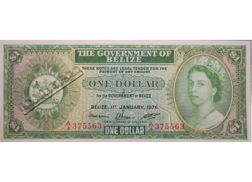 Банкнота Белиз 1 (один) доллар 1976 год. Pick 33c. UNC