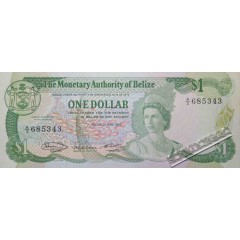 Банкнота Белиз 1 (один) доллар 1980 год. Pick 38. UNC