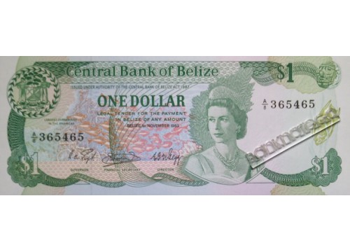Банкнота Белиз 1 (один) доллар 1983 год. Pick 46a. UNC