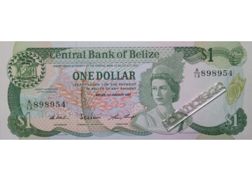 Банкнота Белиз 1 (один) доллар 1987 год. Pick 46c. UNC