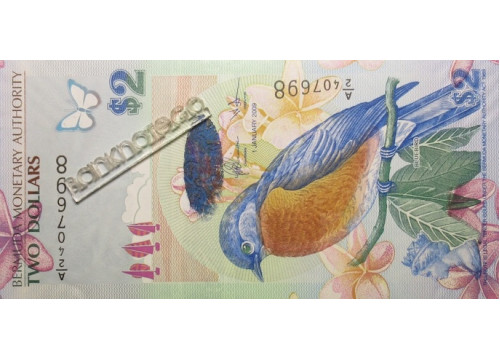 Банкнота Бермудские острова 2 (два) доллара 2009 год. Pick 57c. UNC