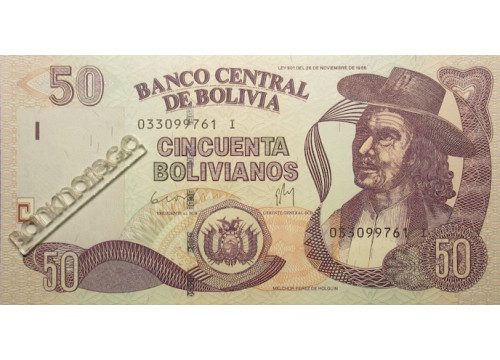 Банкнота Боливия 50 (пятьдесят)  боливано 2011 год. Pick 240. UNC