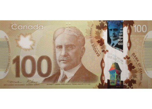 Банкнота Канада 100 (сто) долларов 2011 год. Pick 110a. UNC