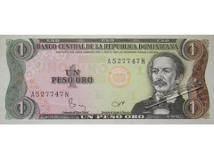 Банкнота Доминикана 1 (один) песо 1984 год. Pick 126a1. UNC