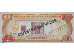Банкнота Доминикана 100 (сто) песо 1994 год. Pick 136b. UNC