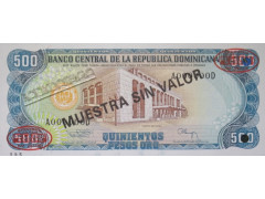 Банкнота Доминикана 500 (пятьсот) песо 1994 год. Pick 137b. UNC
