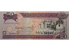 Банкнота Доминикана 50 (пятьдесят) песо 2006 год. Pick 176a. UNC