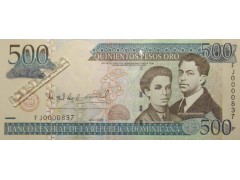 Банкнота Доминикана 500 (пятьсот) песо 2006 год. Pick 179a. UNC
