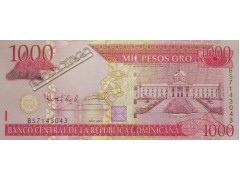 Банкнота Доминикана 1000 (тысяча) песо 2006 год. Pick 180a. UNC