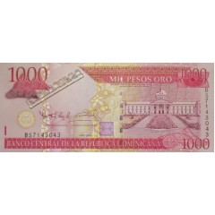 Банкнота Доминикана 1000 (тысяча) песо 2006 год. Pick 180a. UNC