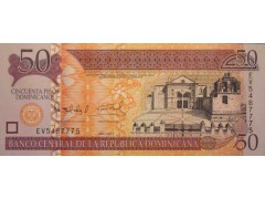 Банкнота Доминикана 50 (пятьдесят) песо 2011 год. Pick 183a. UNC
