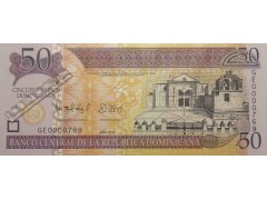 Банкнота Доминикана 50 (пятьдесят) песо 2012 год. Pick 183b. UNC