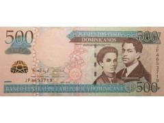 Банкнота Доминикана 500 (пятьсот) песо 2011 год. Pick 186a. UNC