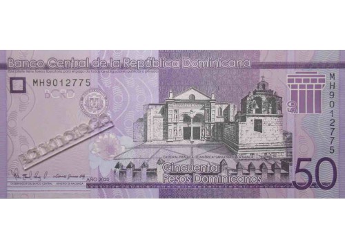 Банкнота Доминикана 50 (пятьдесят) песо 2020 год. Pick 189f. UNC