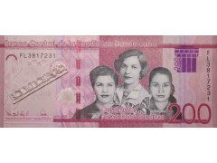 Банкнота Доминикана 200 (двести) песо 2021 год. Pick 191. UNC