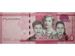 Банкнота Доминикана 200 (двести) песо 2014 год. Pick 191a. UNC
