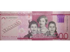 Банкнота Доминикана 200 (двести) песо 2017 год. Pick 191d. UNC