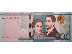 Банкнота Доминикана 500 (пятьсот) песо 2014 год. Pick 192a. UNC