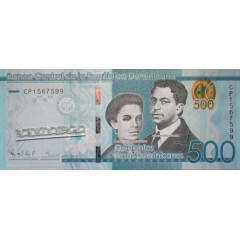 Банкнота Доминикана 500 (пятьсот) песо 2015 год. Pick 192b. UNC