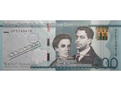 Банкнота Доминикана 500 (пятьсот) песо 2017 год. Pick 192d. UNC
