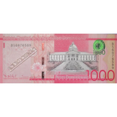 Банкнота Доминикана 1000 (тысяча) песо 2015 год. Pick 193b. UNC