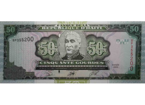 Банкнота Гаити 50 (пятьдесят) гурд 2003 год. Pick 267b. UNC