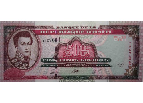 Банкнота Гаити 500 (пятьсот) гурд 2003 год. Pick 270b. UNC