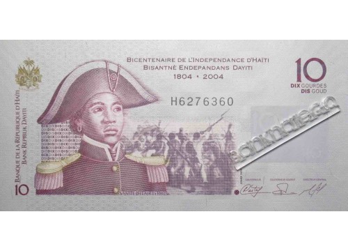 Банкнота Гаити 10 (десять) гурд 2010 год. Pick 272d. UNC