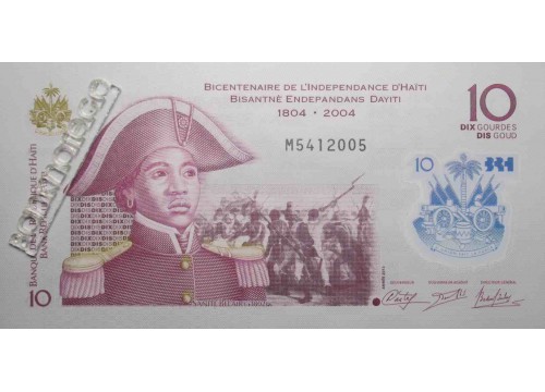 Банкнота Гаити 10 (десять) гурд 2013 год. Pick 272f. UNC