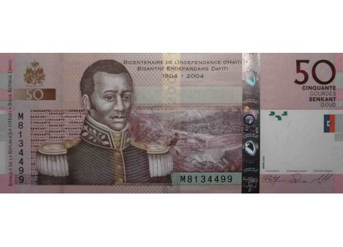 Банкнота Гаити 50 (пятьдесят) гурд 2010 год. Pick 274c. UNC
