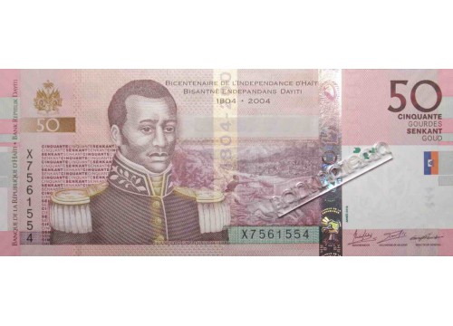 Банкнота Гаити 50 (пятьдесят) гурд 2016 год. Pick 274f. UNC