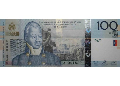 Банкнота Гаити 100 (сто) гурд 2004 год. Pick 275a. UNC