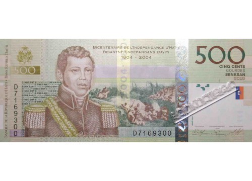 Банкнота Гаити 500 (пятьсот) гурд 2010 год. Pick 277d. UNC