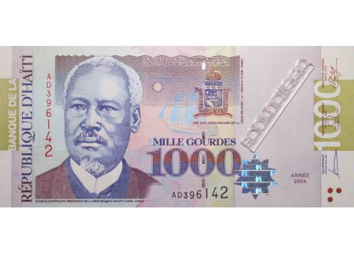 Банкнота Гаити 1000 (тысяча) гурд 2004 год. Pick 278b. UNC