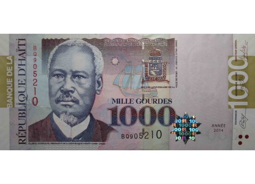 Банкнота Гаити 1000 (тысяча) гурд 2014 год. Pick 278e. UNC