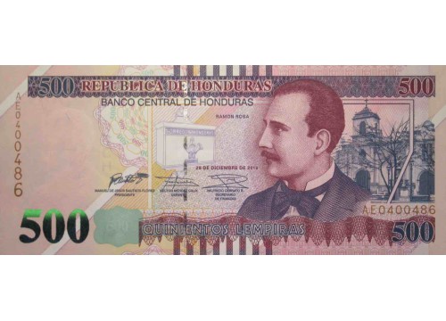 Банкнота Гондурас 500 (пятьсот) лемпир 2016 год. Pick 103c. UNC